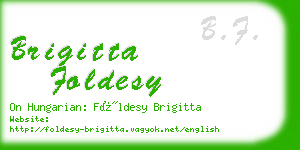 brigitta foldesy business card